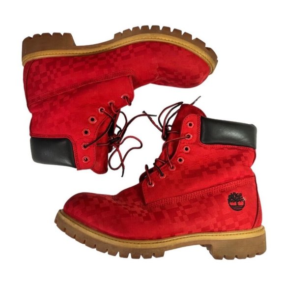Timberland Limited Release Red Digital 6" Premium Boots SIZE 10